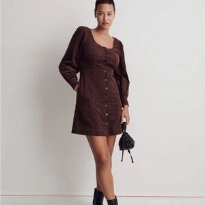 Madewell brown corduroy dress